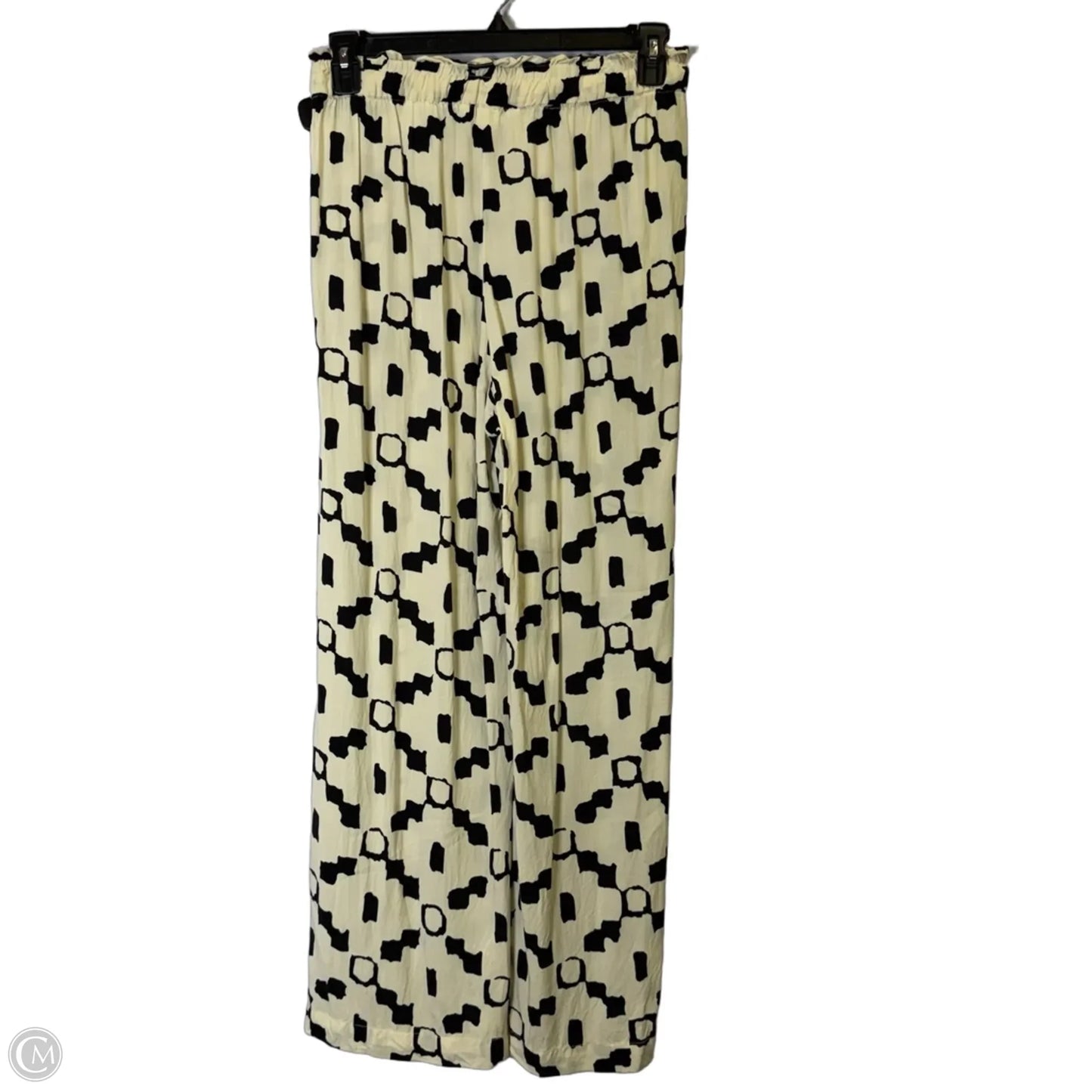 Pants Wide Leg By H&m In Black & Cream, Size: 10