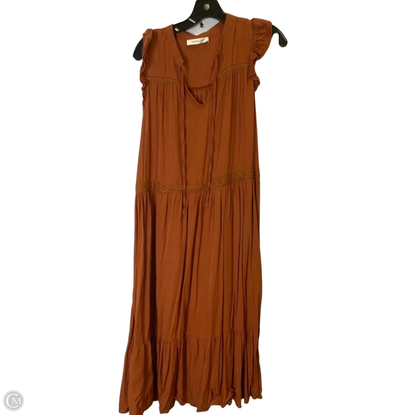 Dress Casual Midi By Mustard Seed In Orange, Size: L