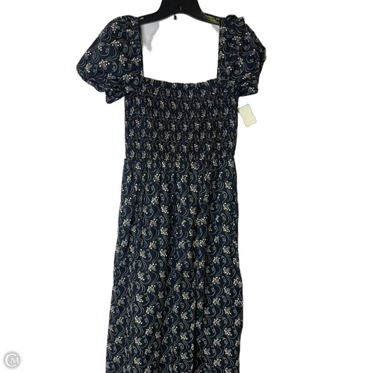 Dress Casual Midi By J. Crew In Blue & White, Size: S