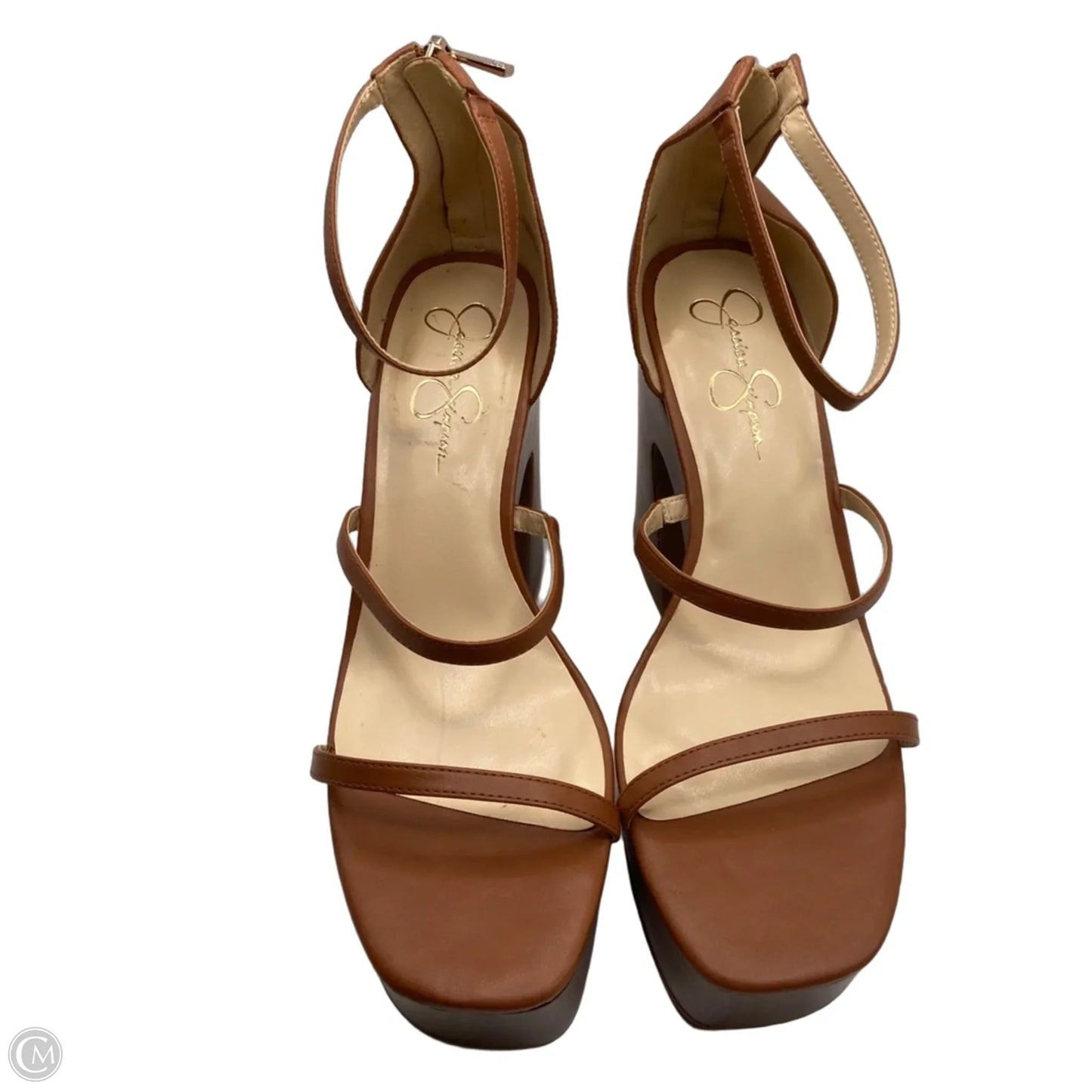 Shoes Heels Block By Jessica Simpson In Tan, Size: 11