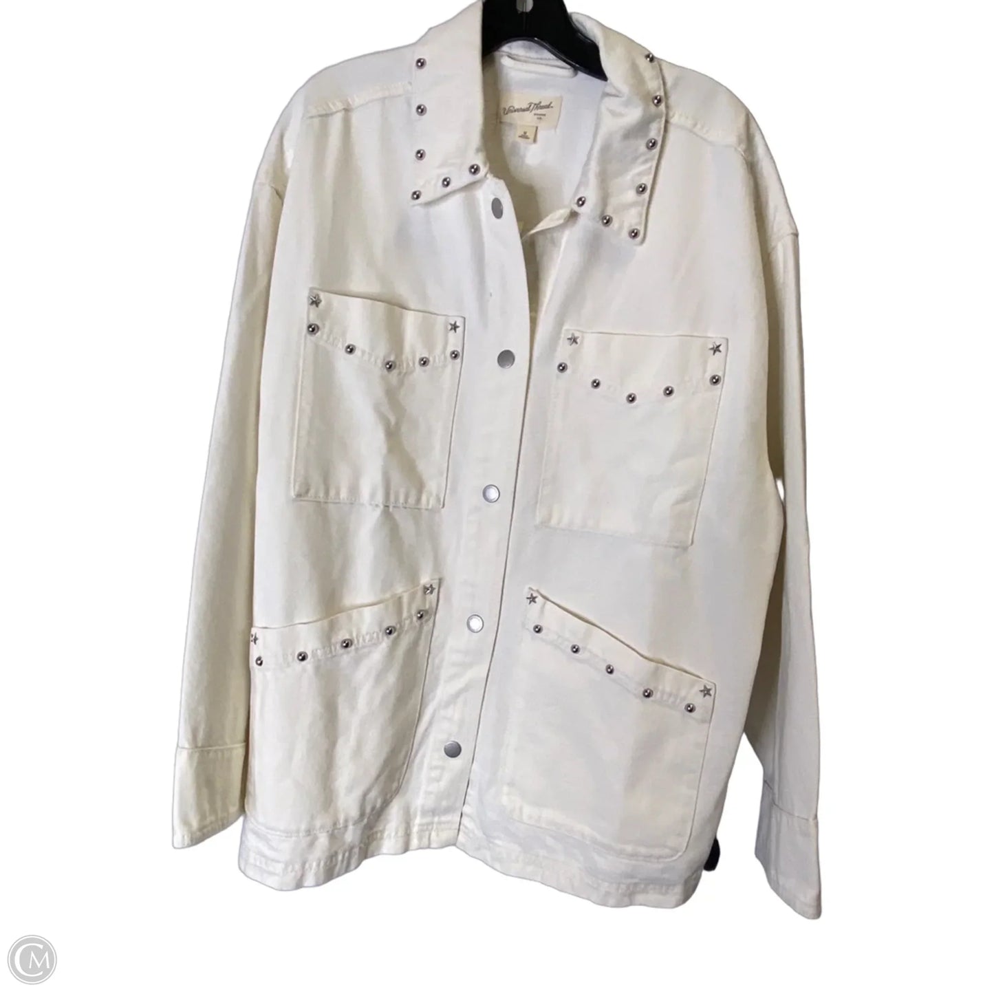 Jacket Denim By Universal Thread In Cream, Size: M