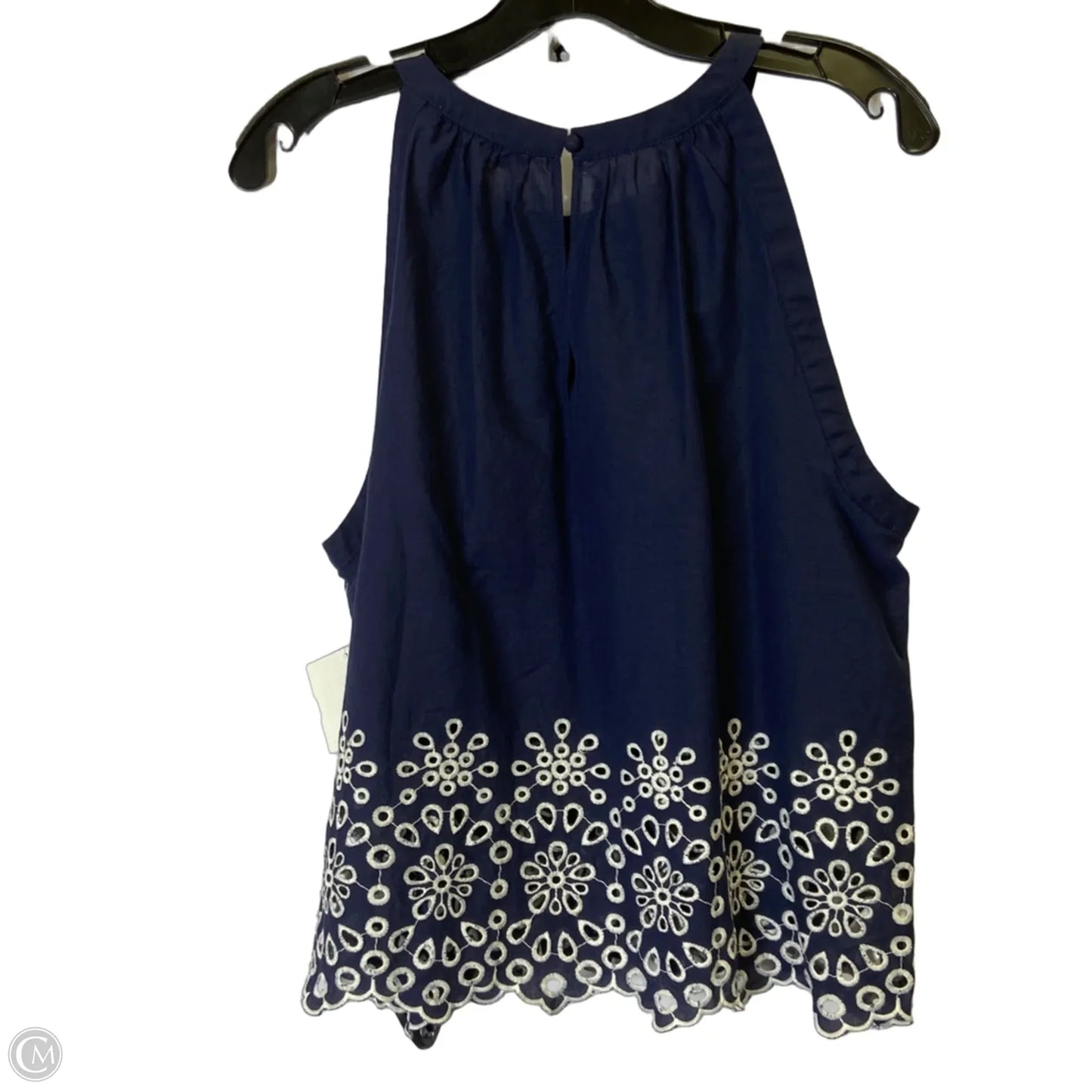 Top Sleeveless By Loft In Navy, Size: L