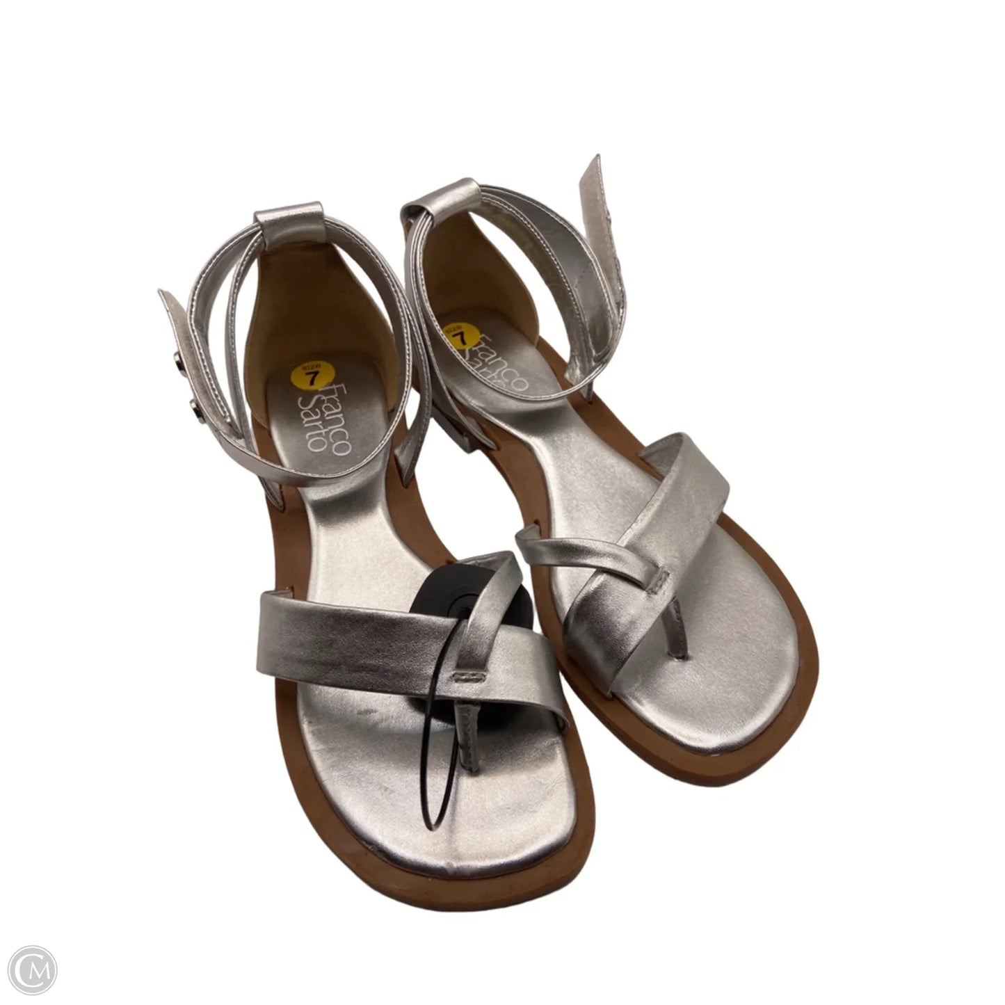 Sandals Flats By Franco Sarto In Silver, Size: 7