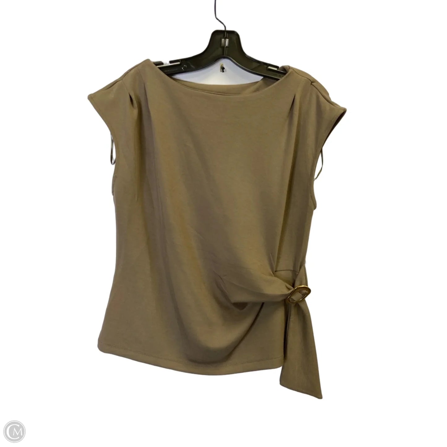 Top Sleeveless By Cable And Gauge In Taupe, Size: L