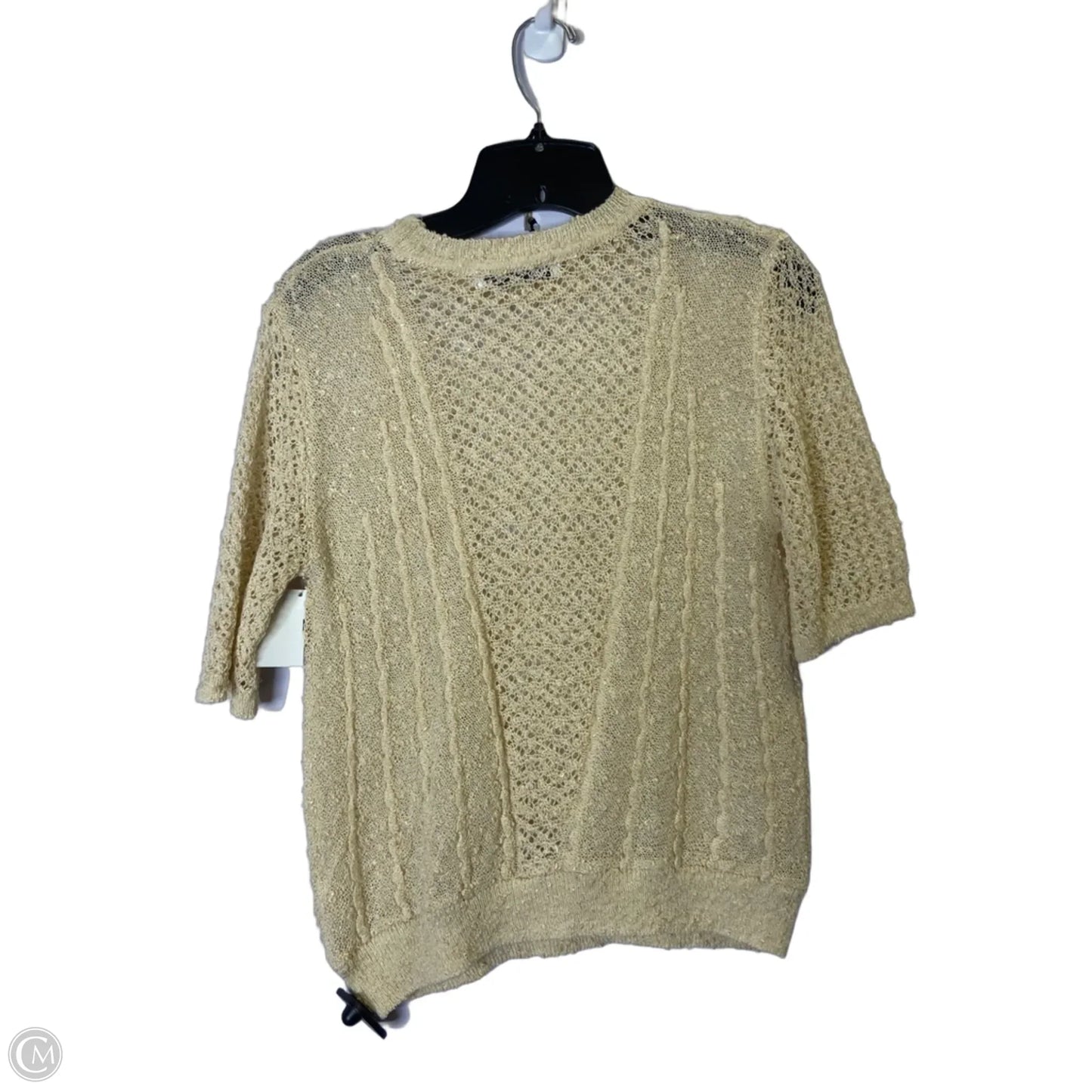 Top Short Sleeve By Zara In Cream, Size: M