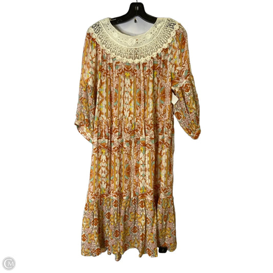 Dress Casual Midi By Anthropologie In Orange, Size: S