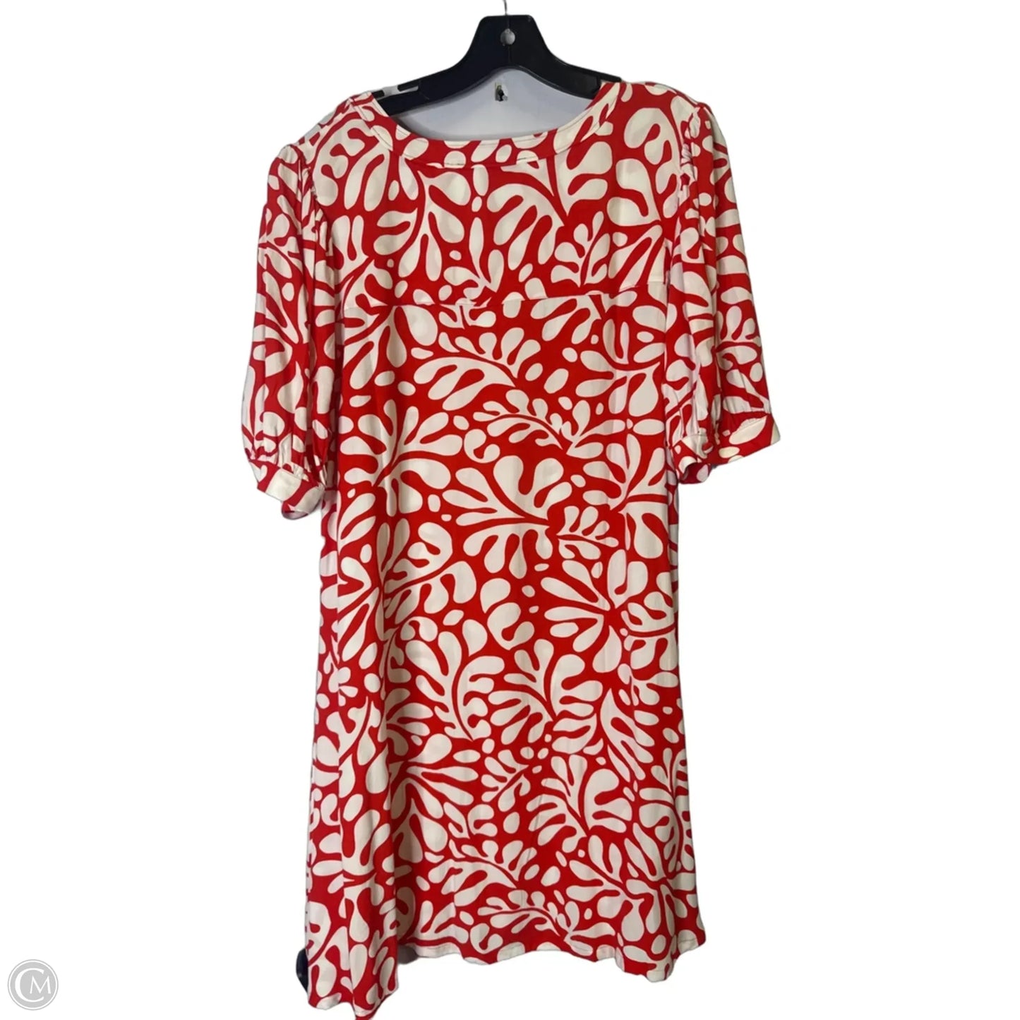 Dress Casual Short By Loft In Red & White, Size: Xl