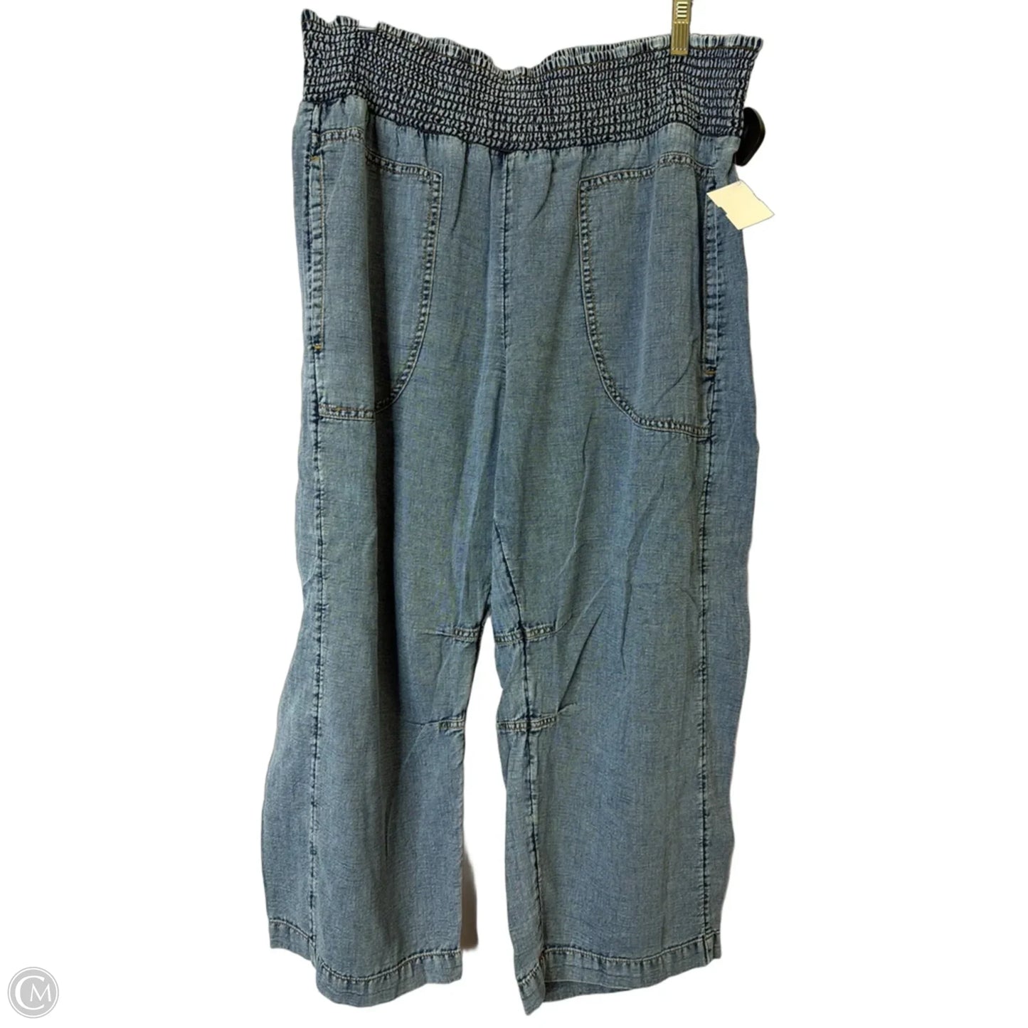 Pants Cropped By Pilcro In Blue Denim, Size: Xl
