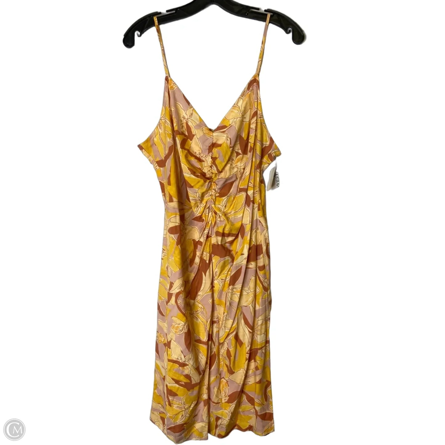 Dress Casual Midi By Nine West In Orange, Size: L
