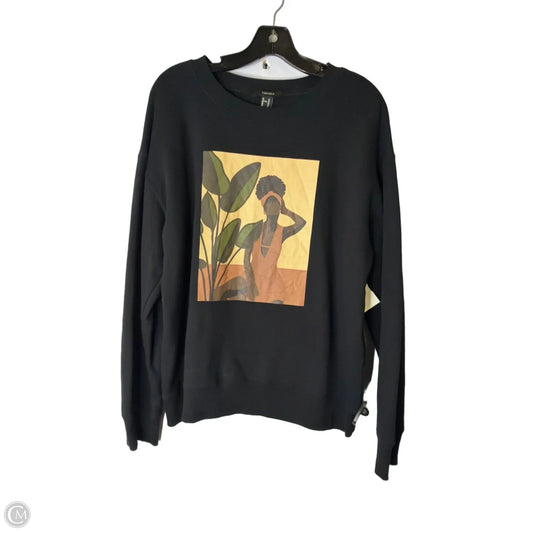 Sweatshirt Crewneck By Forever 21 In Black, Size: Xl