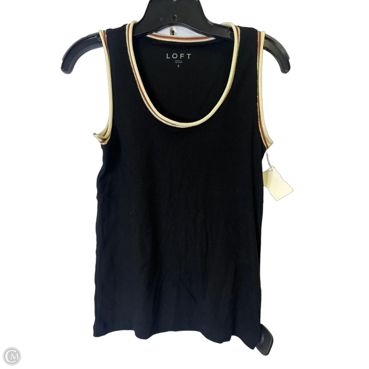 Top Sleeveless By Loft In Black, Size: S