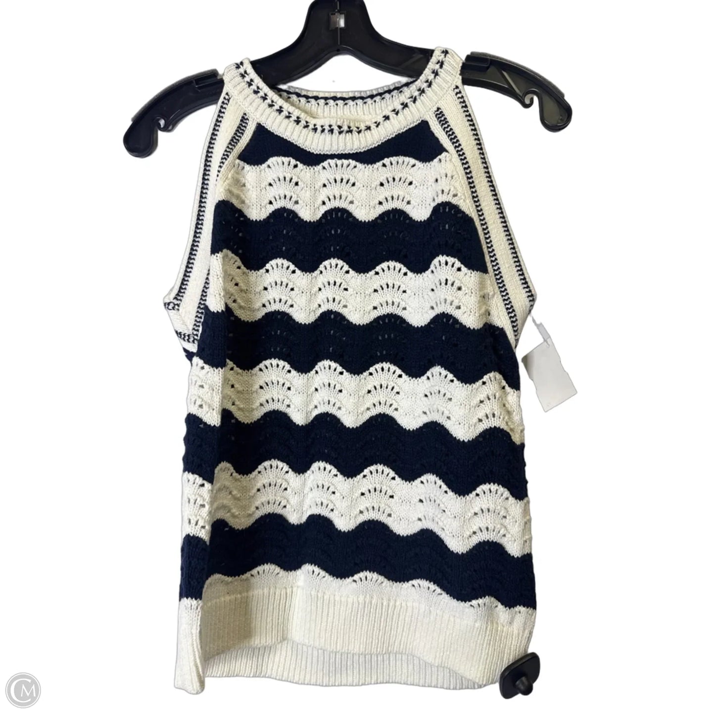 Top Sleeveless By Loft In Striped Pattern, Size: S