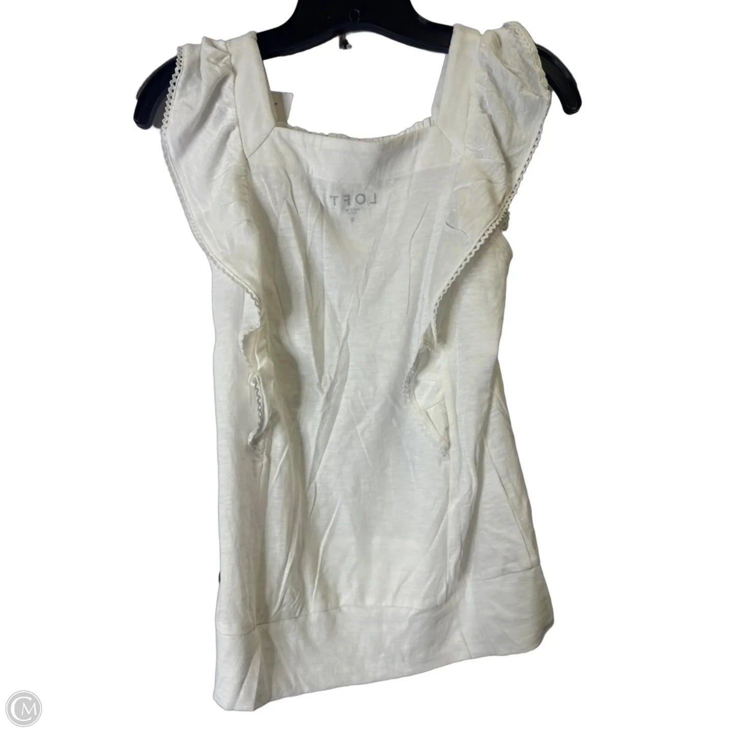 Top Sleeveless By Loft In White, Size: S