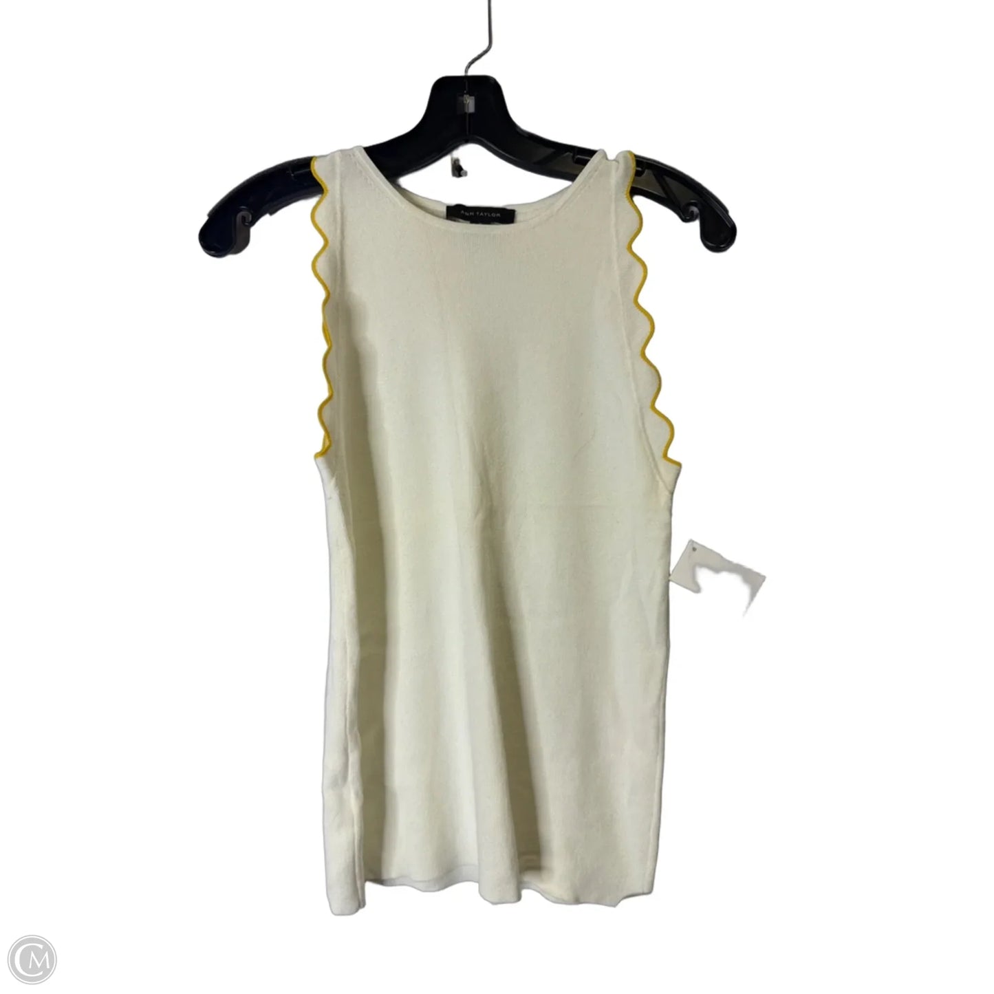 Top Sleeveless By Ann Taylor In White, Size: S