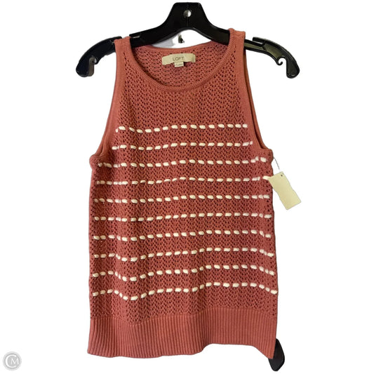 Top Sleeveless By Loft In Pink, Size: S