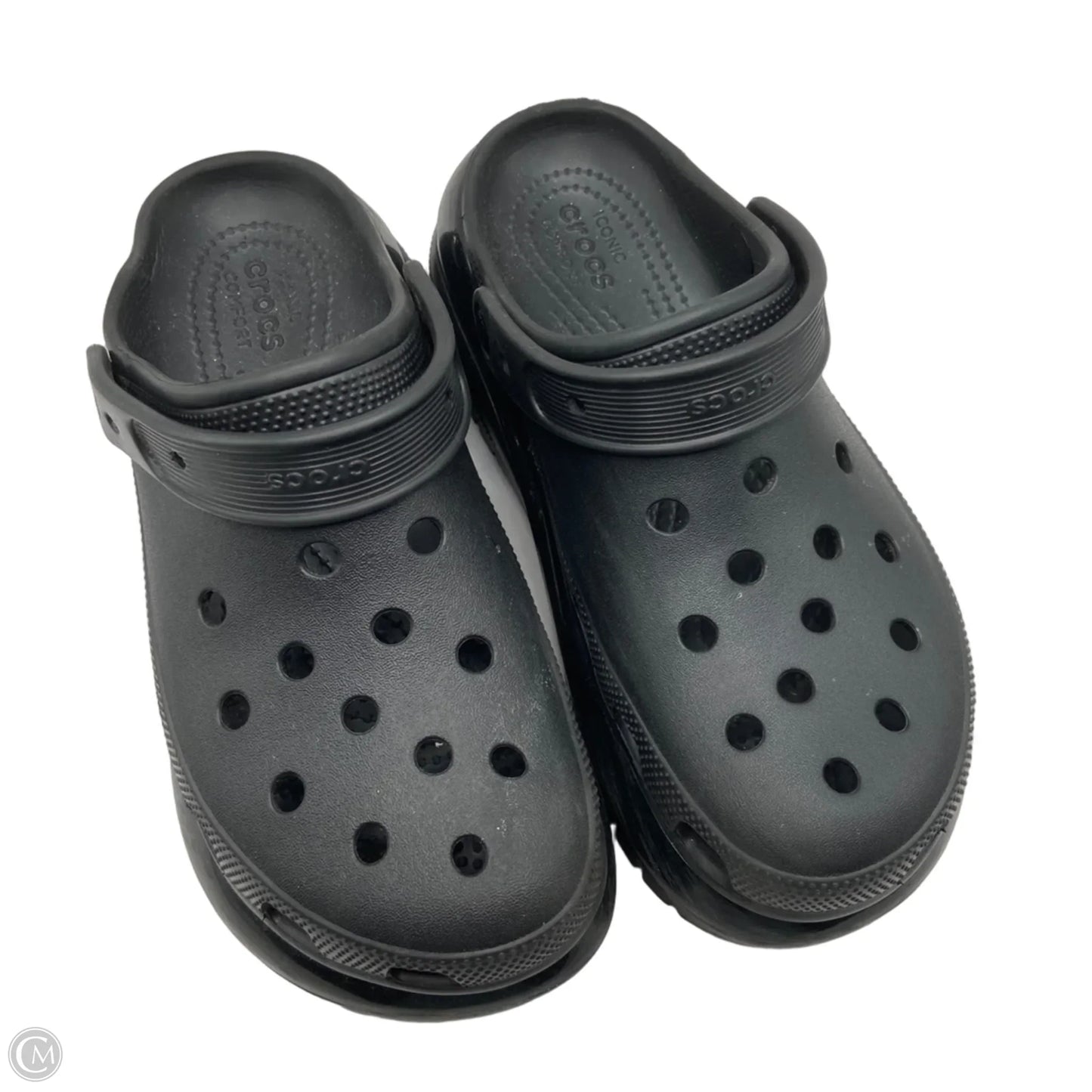 Shoes Heels Platform By Crocs In Black, Size: 10