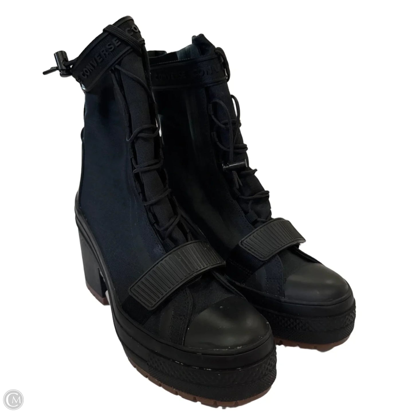 Boots Ankle Heels By Converse In Black, Size: 9.5