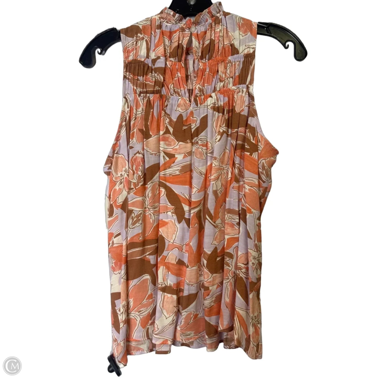 Top Sleeveless By Nine West In Orange & Purple, Size: S
