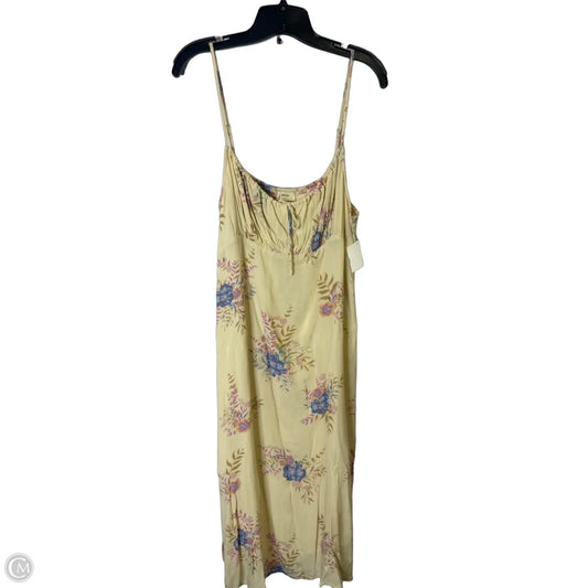 Dress Casual Midi By Lucky Brand In Cream, Size: L