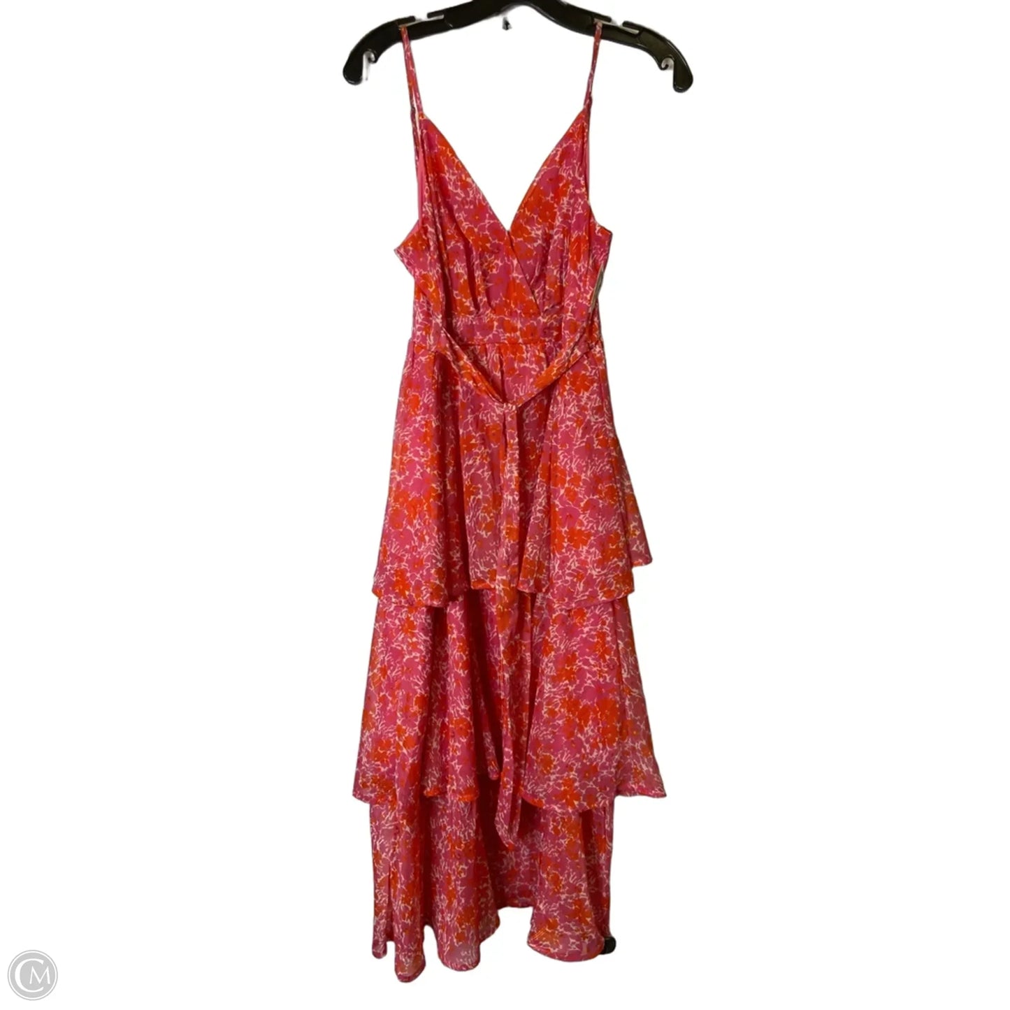 Dress Casual Midi By Lulus In Orange & Pink, Size: M