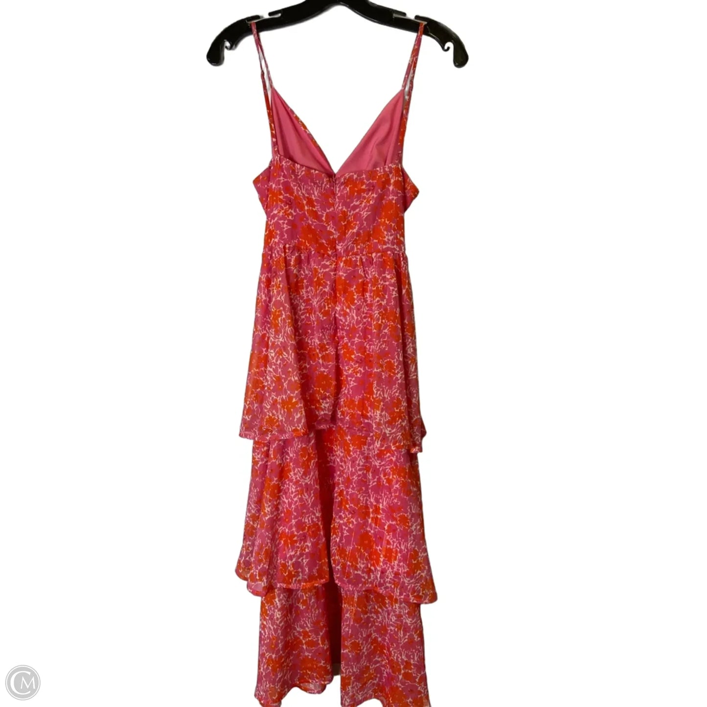 Dress Casual Midi By Lulus In Orange & Pink, Size: M