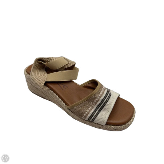 Sandals Heels Wedge By Zodiac In Tan, Size: 10