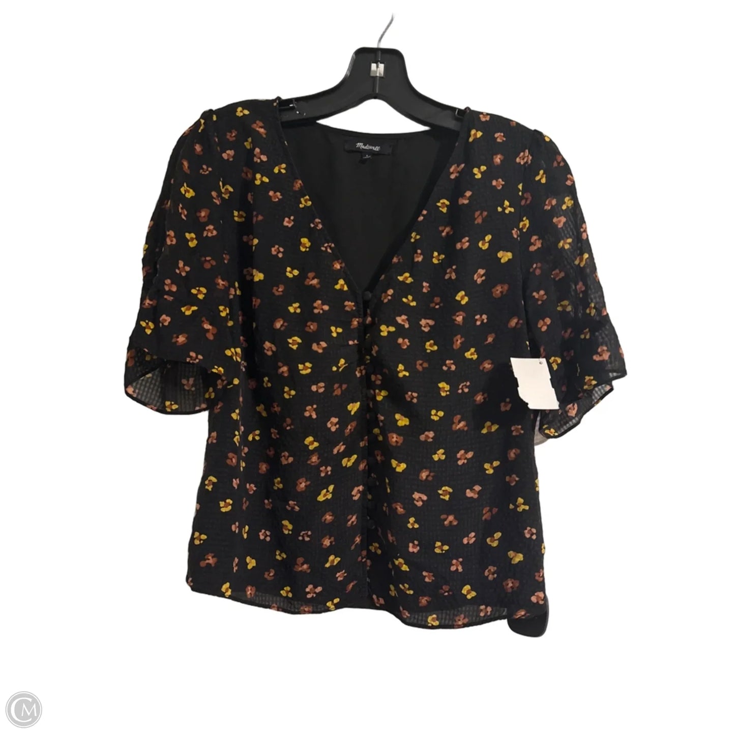 Top Short Sleeve By Madewell In Black, Size: 4
