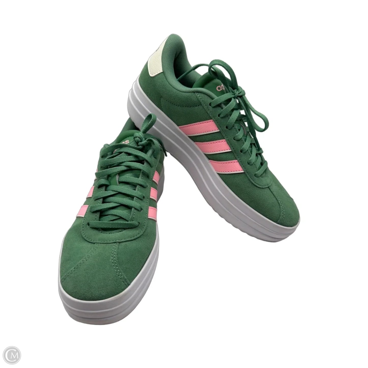 Shoes Sneakers Platform By Adidas In Green & Pink, Size: 8