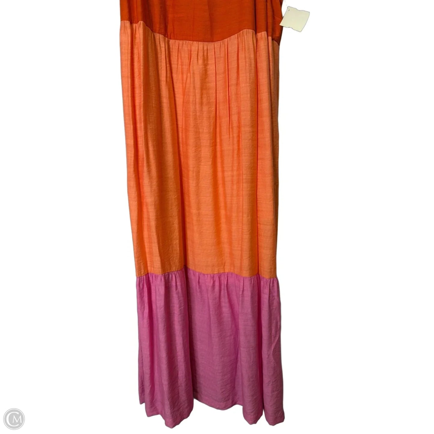 Dress Casual Maxi By J. Jill In Orange & Pink, Size: Xl