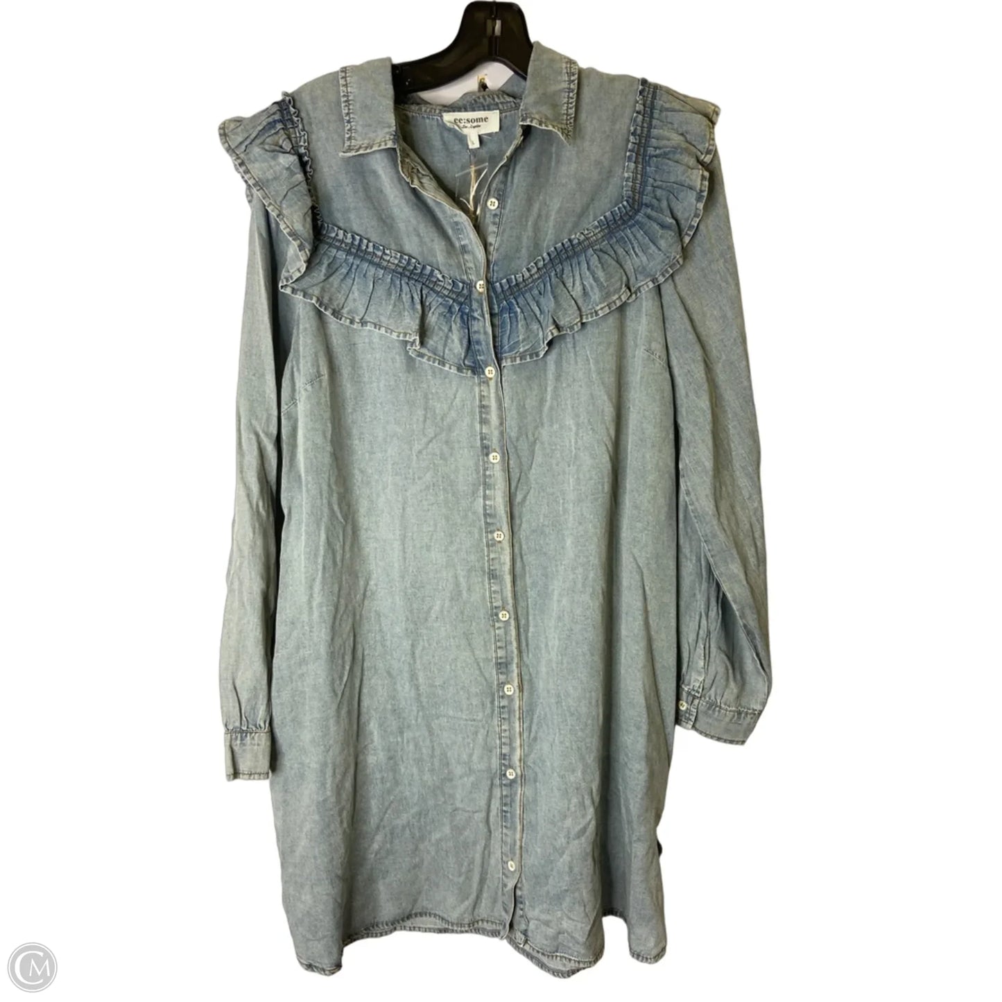 Dress Casual Short By Ee Some In Blue, Size: L