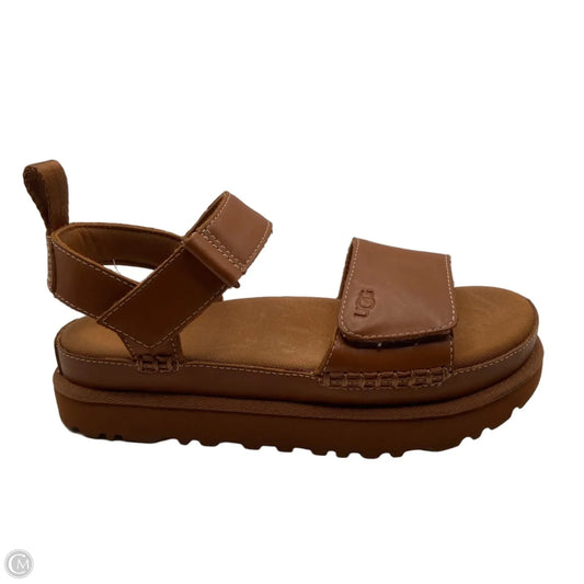 Sandals Designer By Ugg In Brown, Size: 8