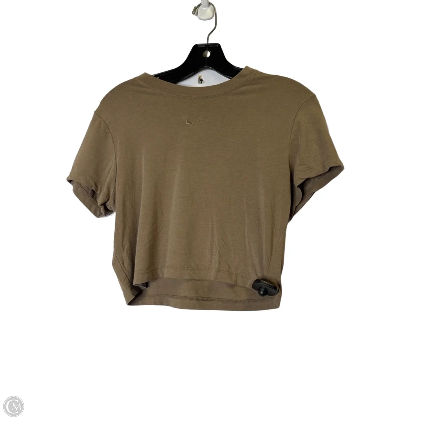 Athletic Top Short Sleeve By Nike Apparel In Brown, Size: M