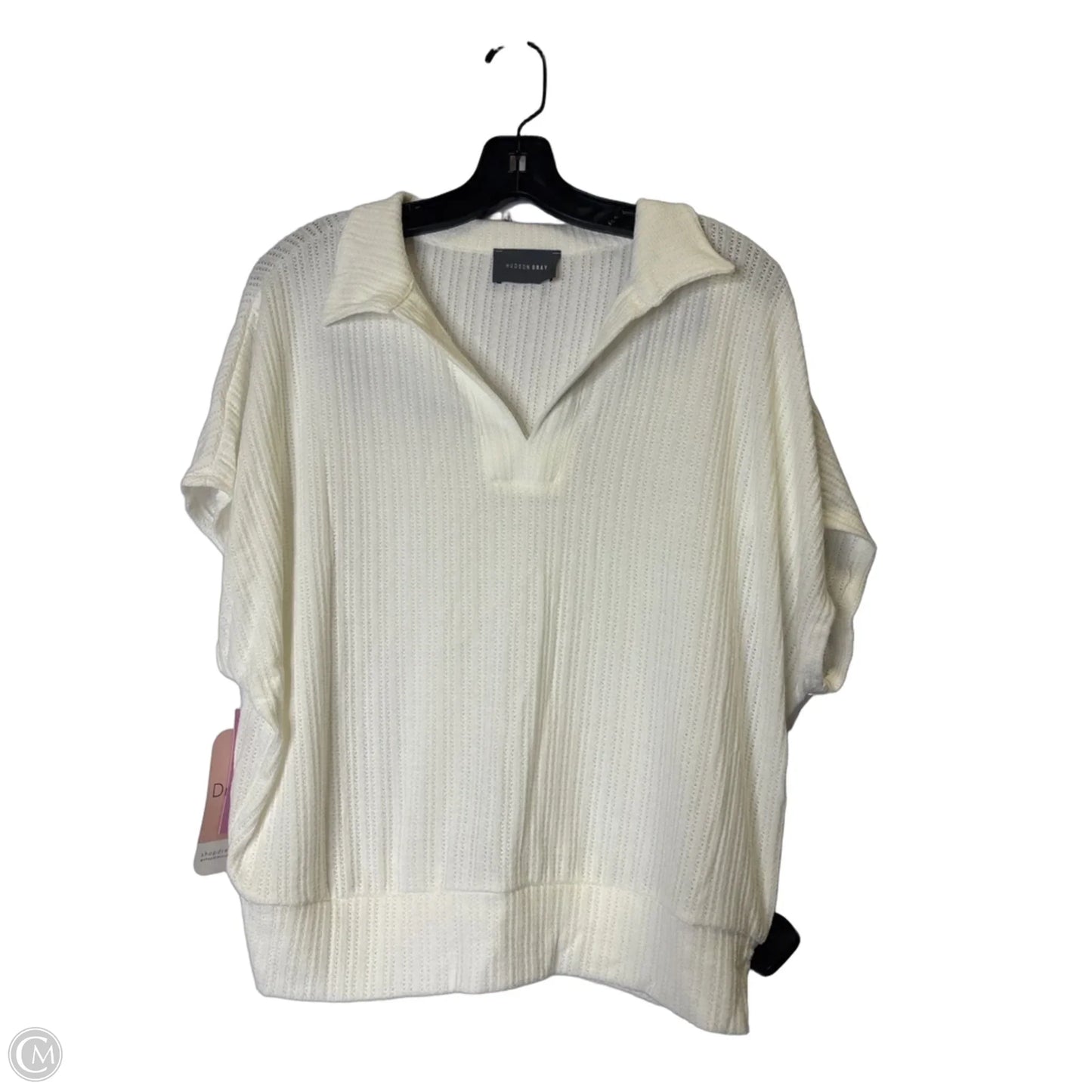 Top Short Sleeve By Clothes Mentor In Cream, Size: L
