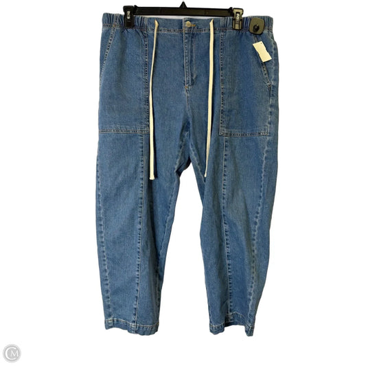 Jeans Cropped By Banana Republic In Blue Denim, Size: Xl