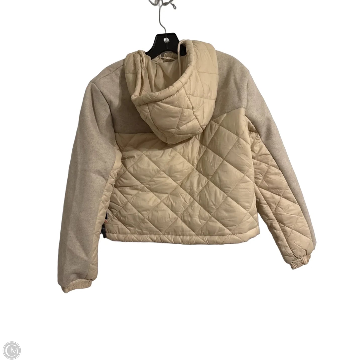 Jacket Puffer & Quilted By Iris In Cream, Size: S