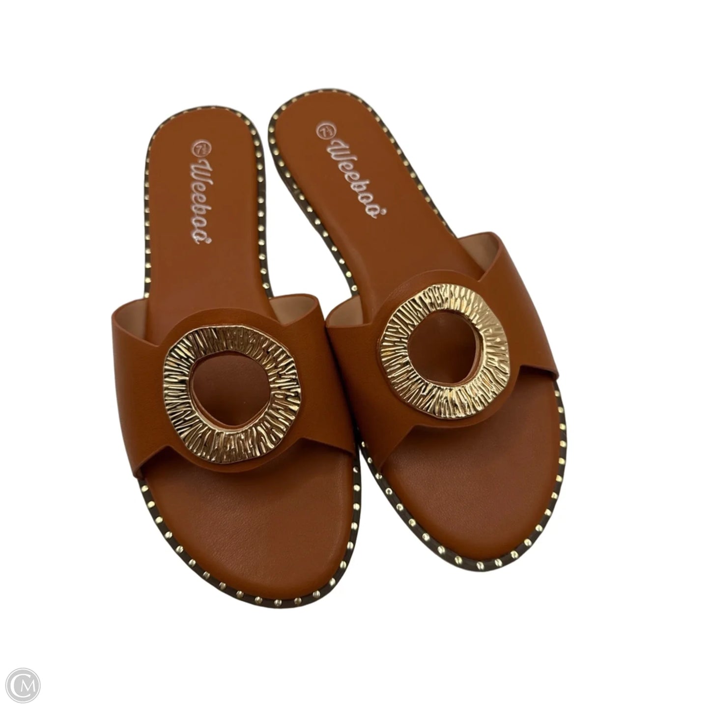 Sandals Flats By Clothes Mentor In Tan, Size: 7.5