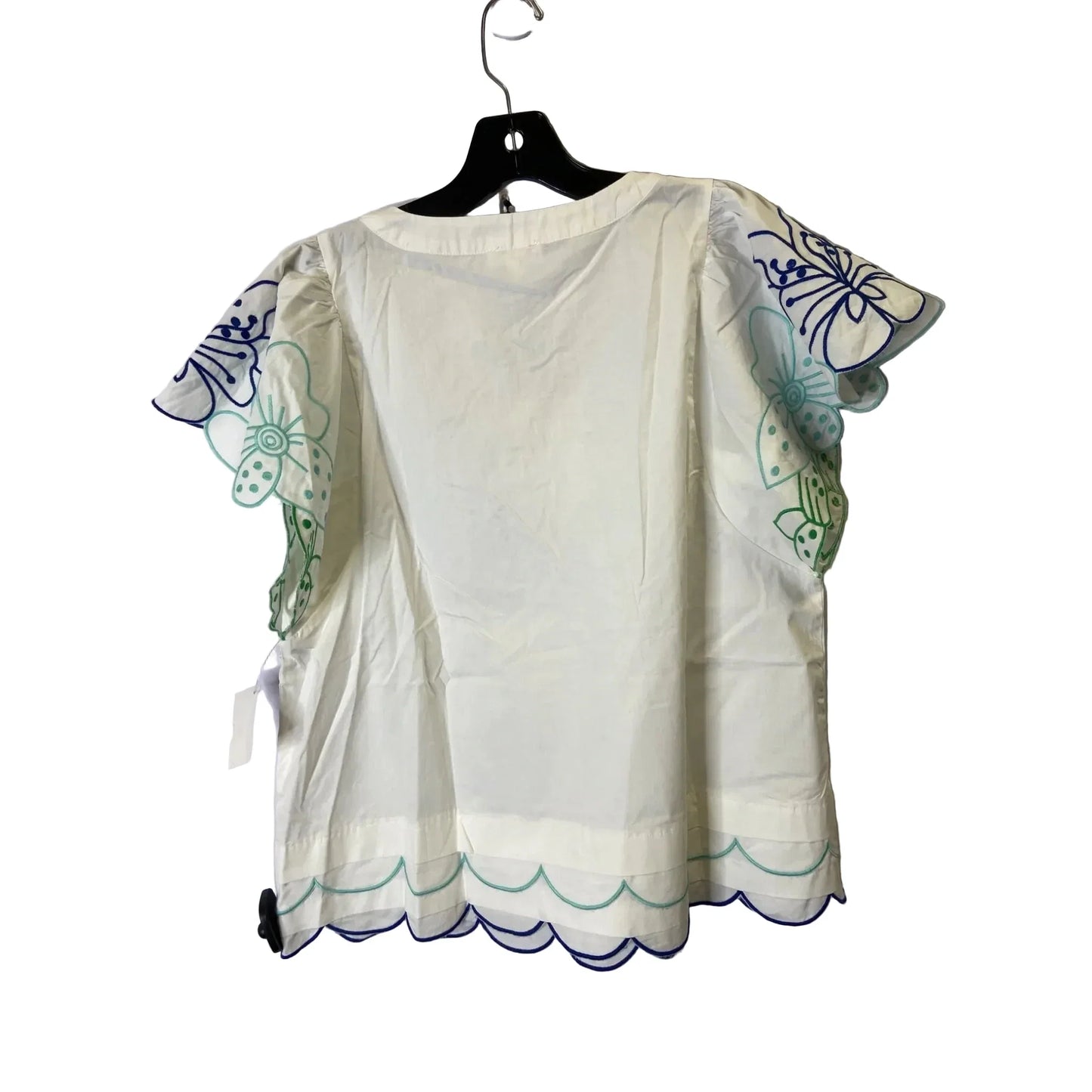 Top Short Sleeve By Oddi In White, Size: M