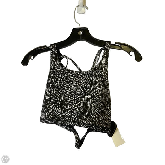 Athletic Bra By Lululemon In Black & White, Size: 8