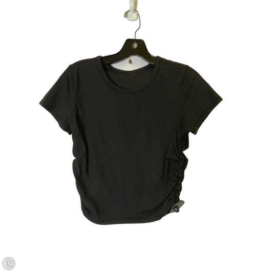 Athletic Top Short Sleeve By Lululemon In Black, Size: 6