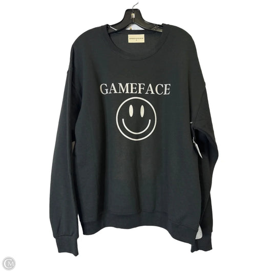 Sweatshirt Crewneck By Clothes Mentor In Black, Size: M