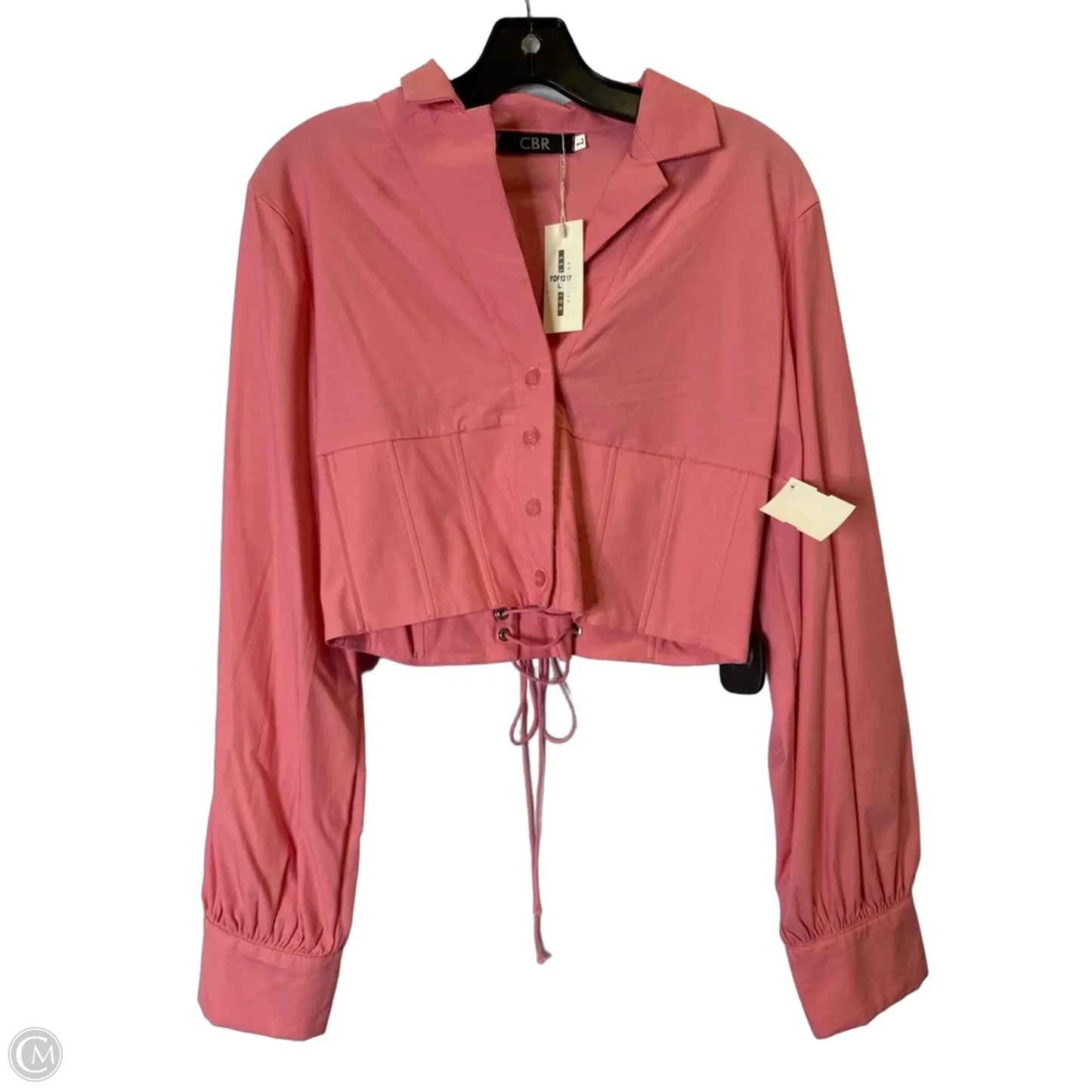 Top Long Sleeve By Clothes Mentor In Pink, Size: L