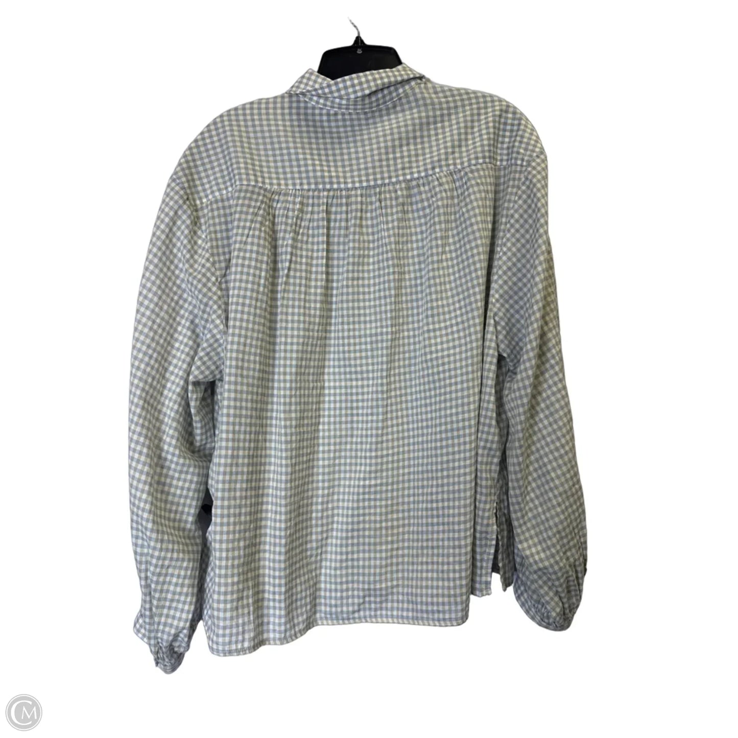 Top Long Sleeve By Gap In Plaid Pattern, Size: M