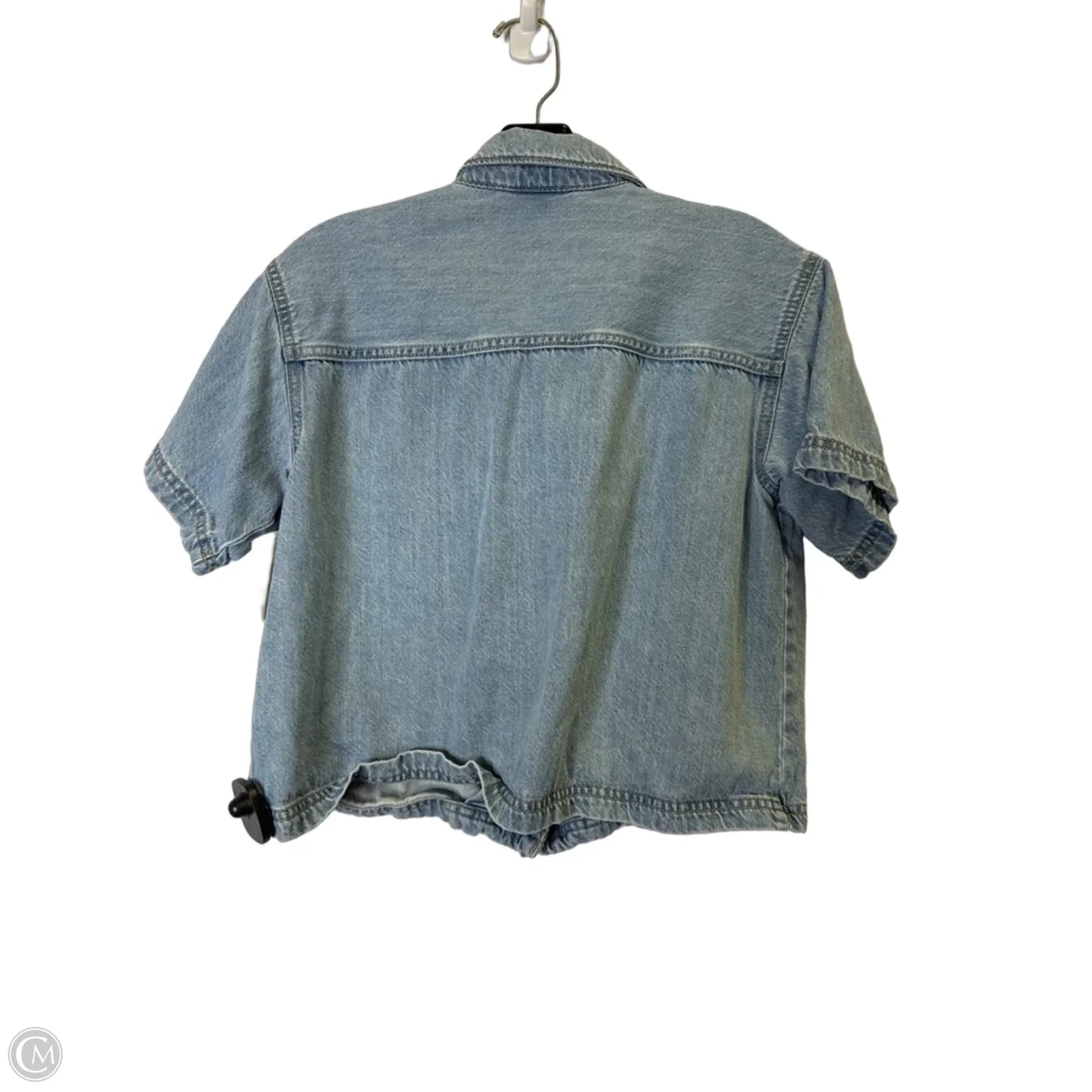 Top Short Sleeve By Universal Thread In Blue Denim, Size: Xs