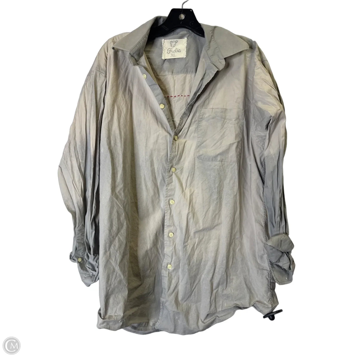 Top Long Sleeve By Clothes Mentor In Grey, Size: Xl