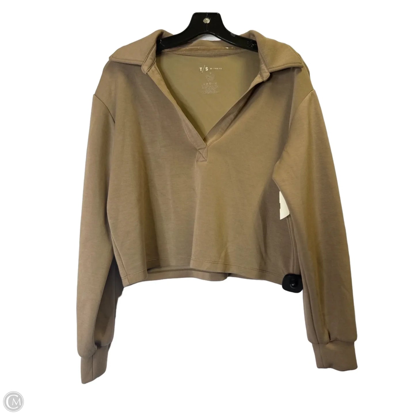 Sweatshirt Collar By Clothes Mentor In Brown, Size: M