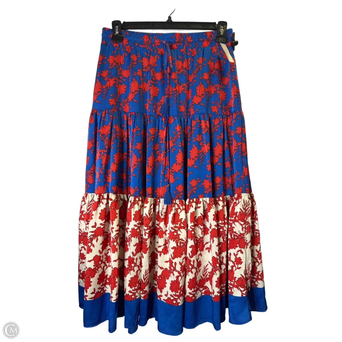 Skirt Midi By Philosophy In Blue & Red, Size: M