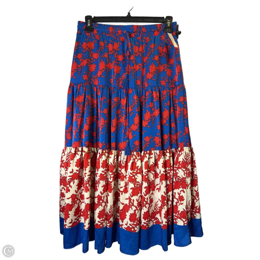 Skirt Midi By Philosophy In Blue & Red, Size: M