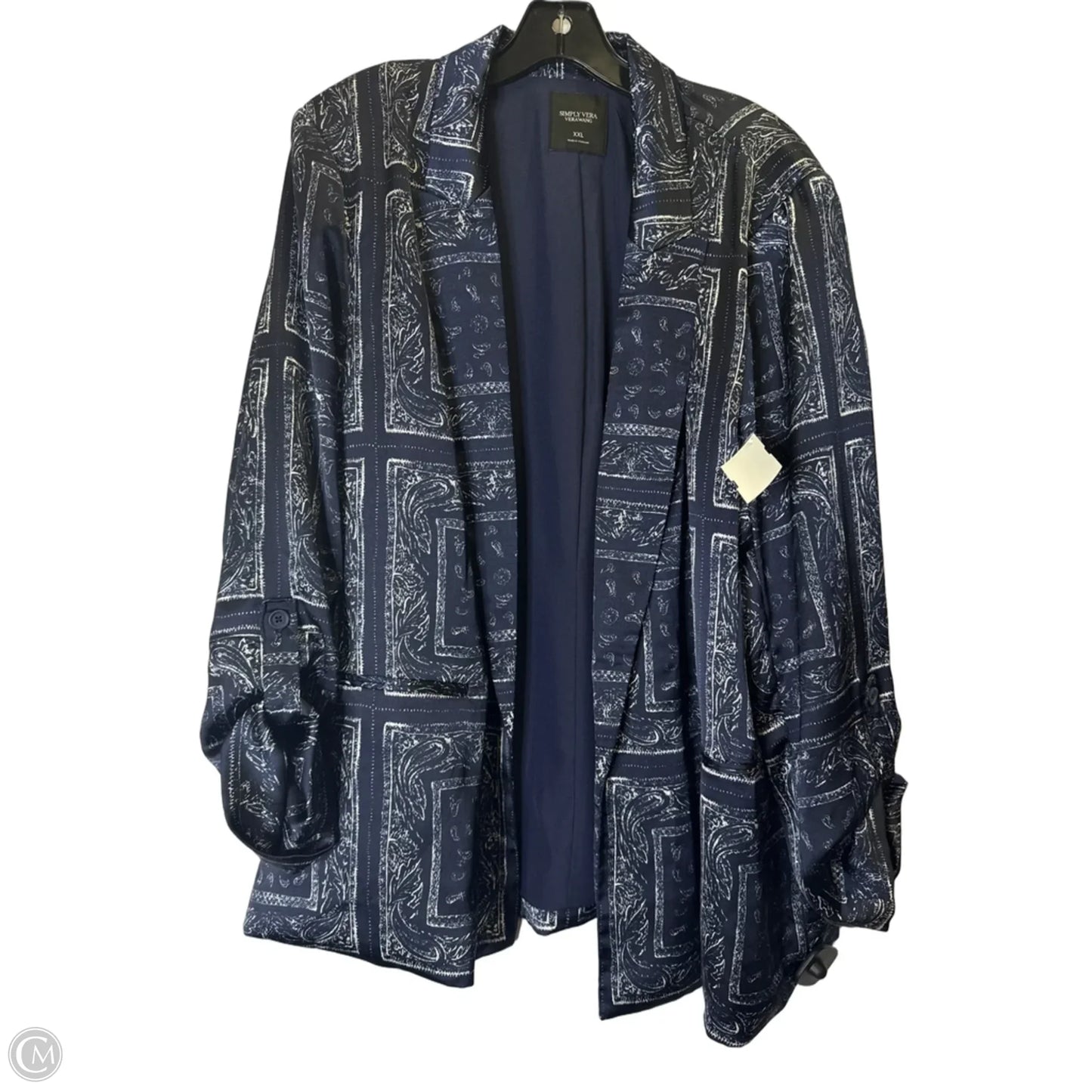 Blazer By Simply Vera In Blue, Size: Xxl