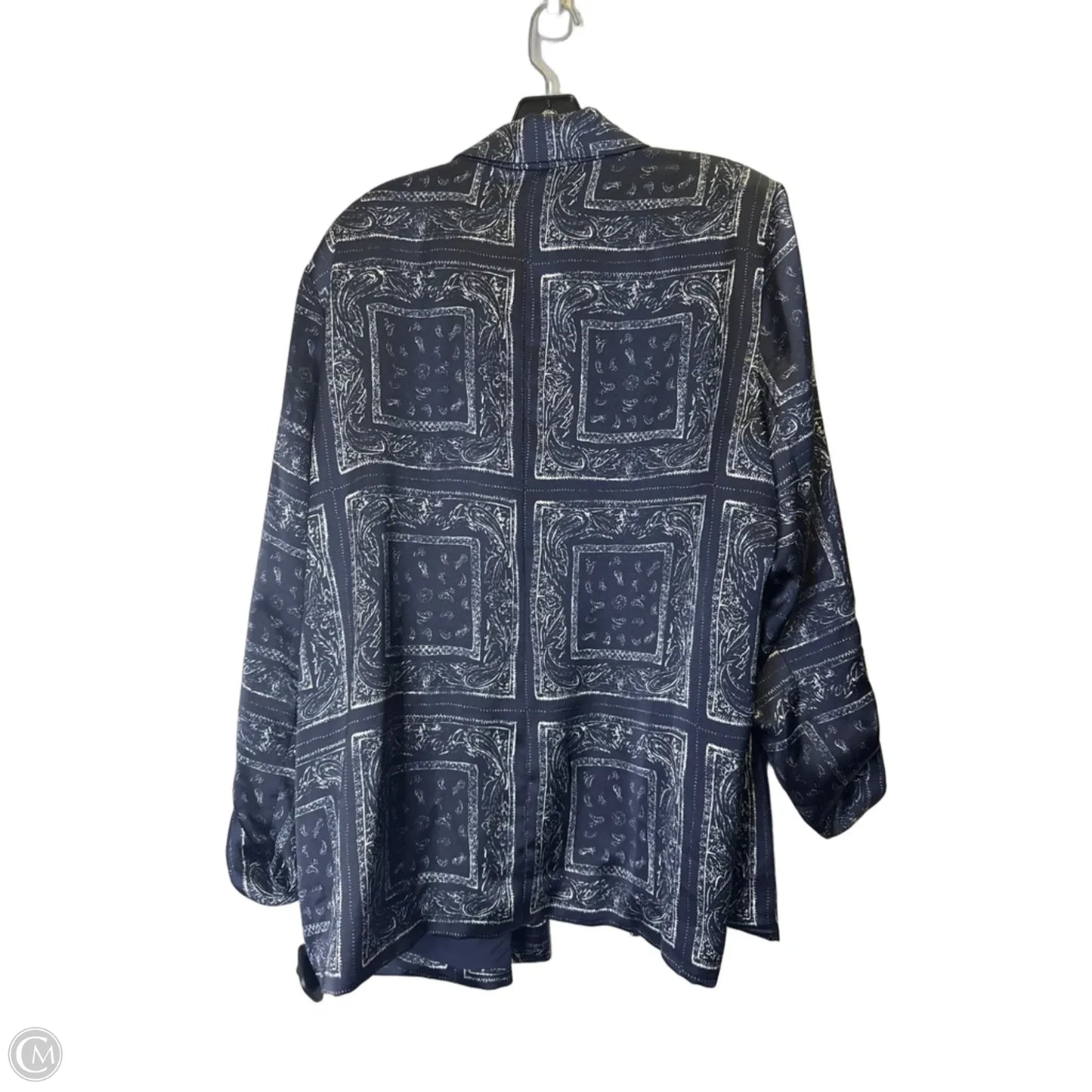 Blazer By Simply Vera In Blue, Size: Xxl