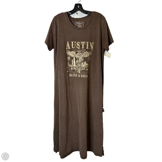 Dress Casual Maxi By Clothes Mentor In Brown, Size: Xl